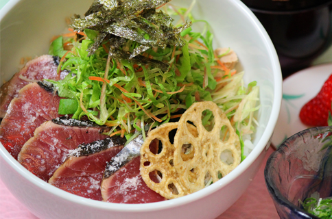 Shio Tataki-don (salted bonito rice bowl